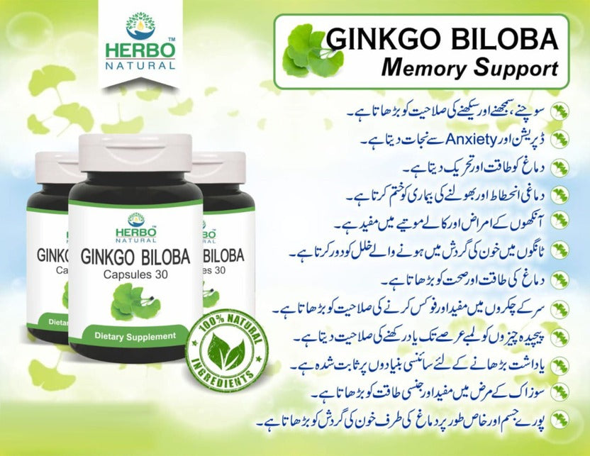 Ginkgo Biloba Capsules (Pack of 2)